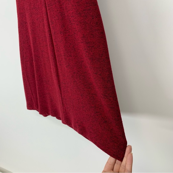 Abercrombie & Fitch Marled Maroon Soft & Stretchy Cinched Sleeveless Dress Nwt - Picture 11 of 14